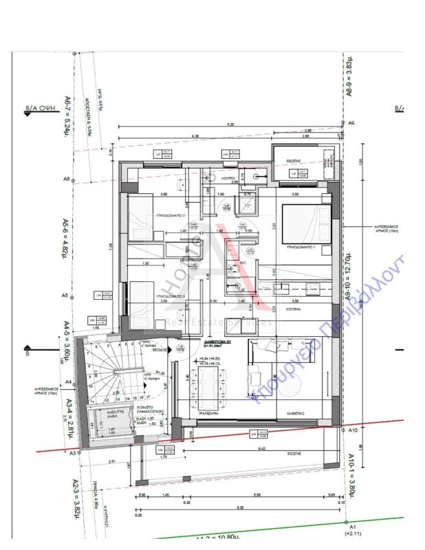 (for sale) Residential Apartment || Athens south suburbs / Kalithea - 91.0sq.m, 3 B/R,360.000€